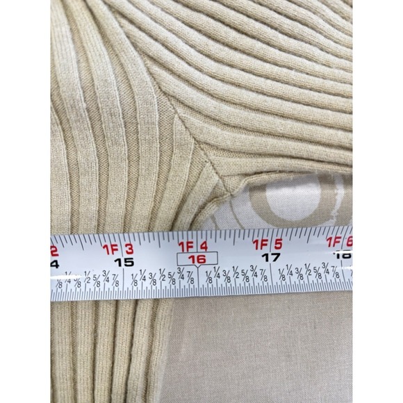 Altar'd State Beige Women's Ribbed Knit Long Sleeve Square Neck Cropped Top S - Picture 5 of 8